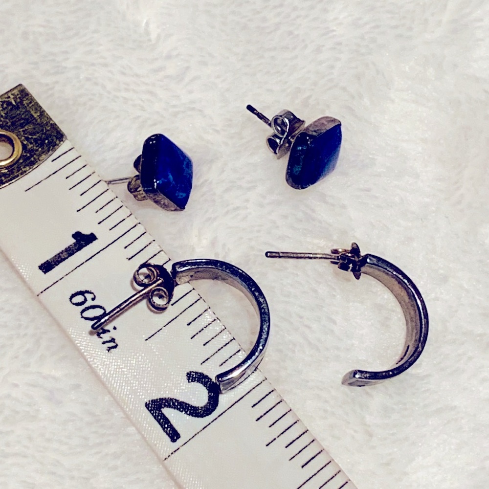 Lapis Earring Set - Picture 2 of 2